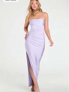 Strapless Lavender Long Dress